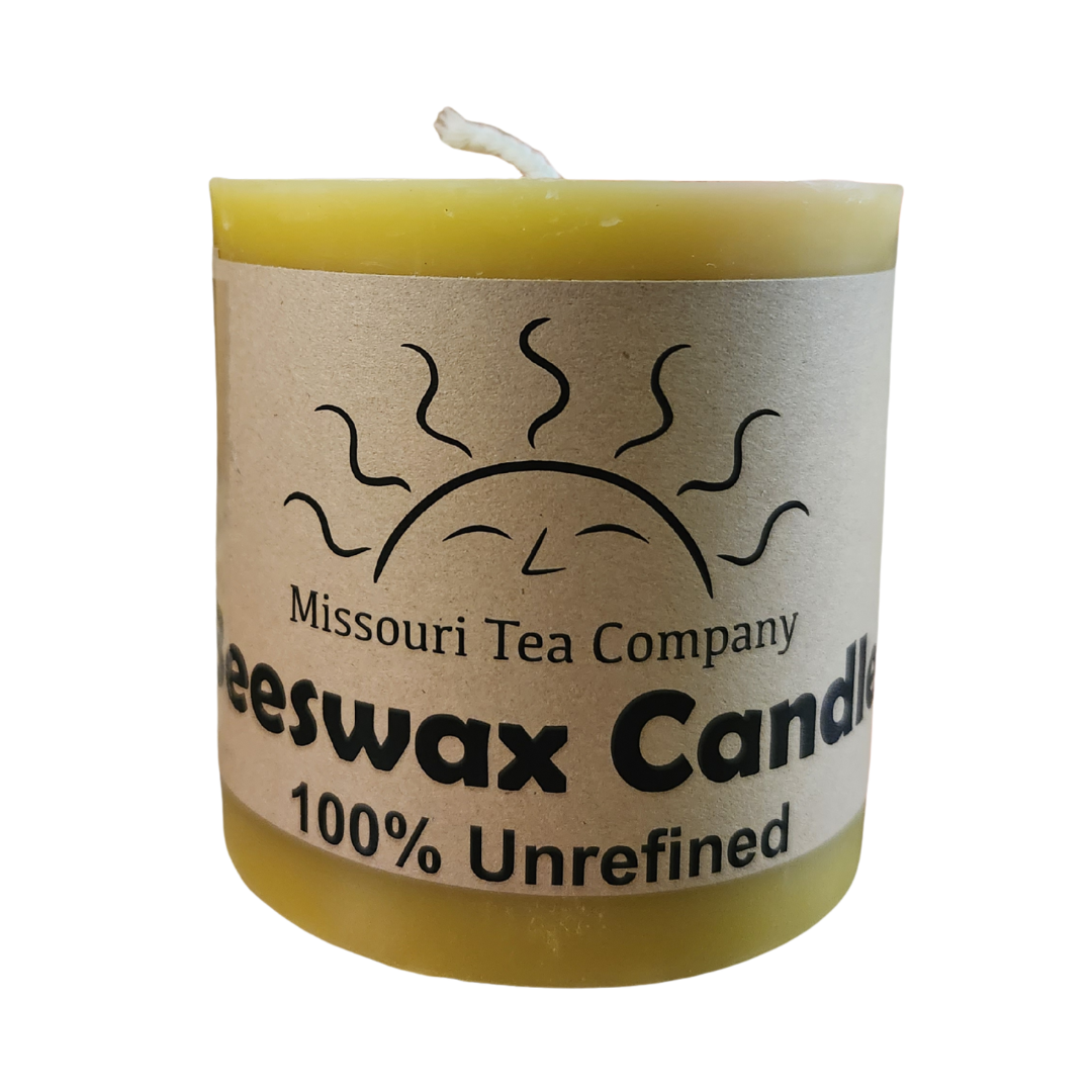 3 Inch high 100% Beeswax Pillar Candle