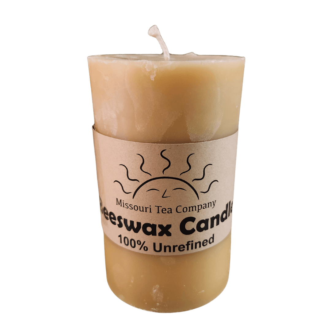 5 inch high 100% Beeswax Pillar Candle