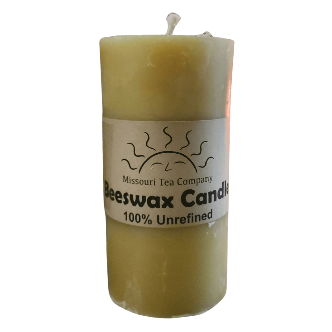 6 inch high 100% Beeswax Pillar Candle