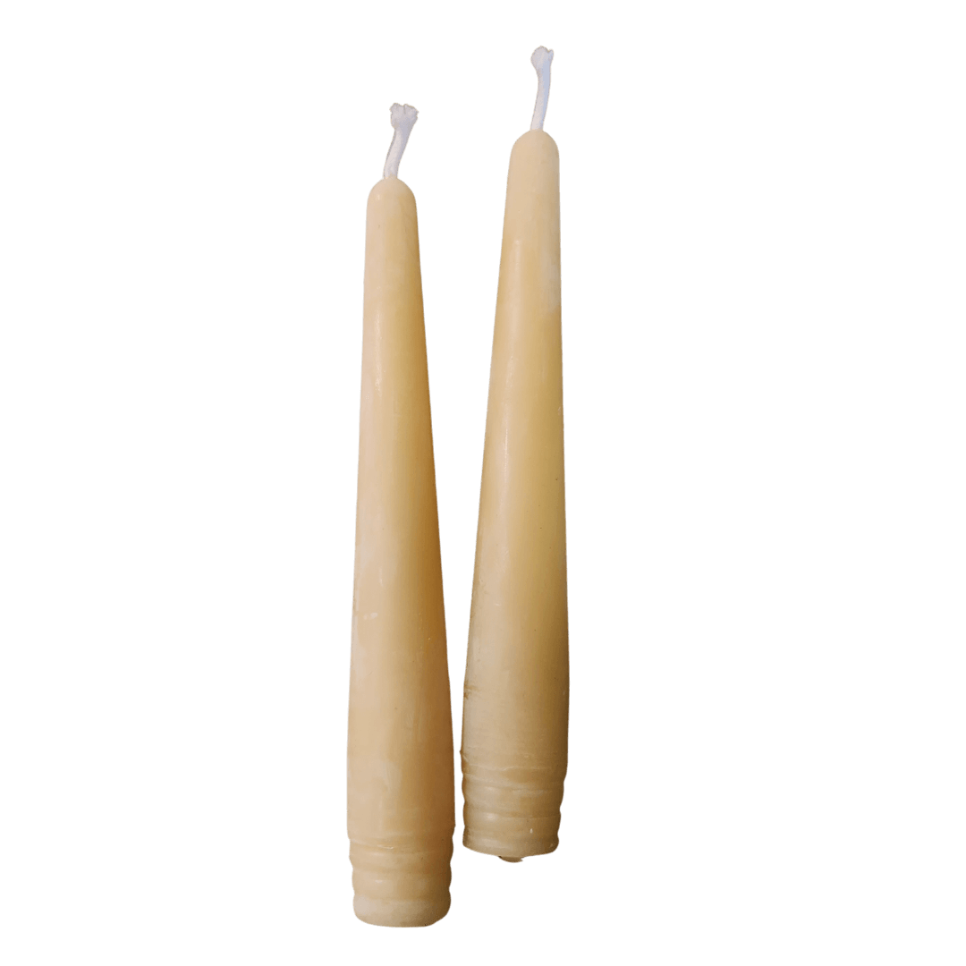 6 inch Tapers 100% Beeswax Candles (pair)