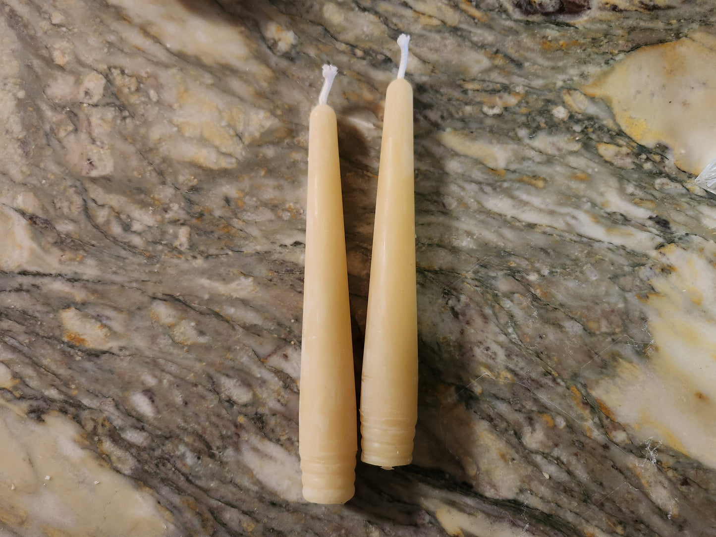 6 inch Tapers 100% Beeswax Candles (pair)