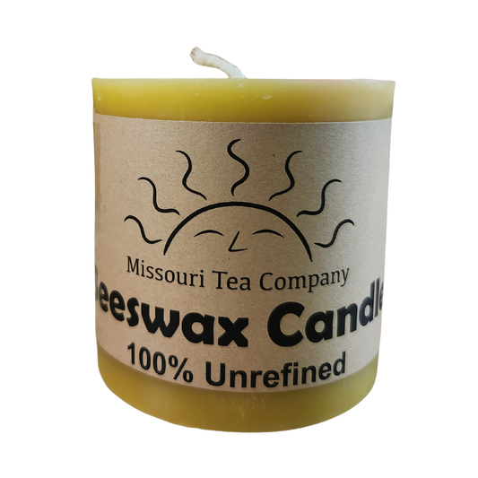 3 Inch high 100% Beeswax Pillar Candle