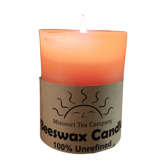 4 inch high 100% Beeswax Pillar Candle