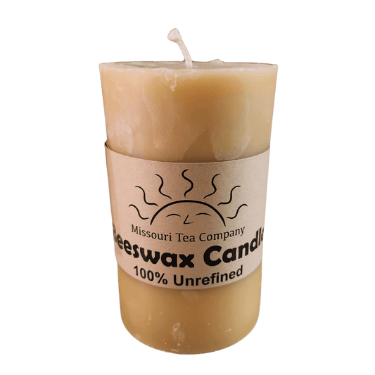 5 inch high 100% Beeswax Pillar Candle