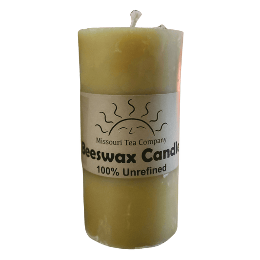 6 inch high 100% Beeswax Pillar Candle